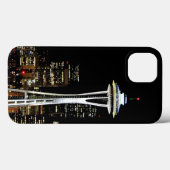 宇宙の針との夜のシアトルのスカイライン、 Case-Mate iPhoneケース (裏面 (横))