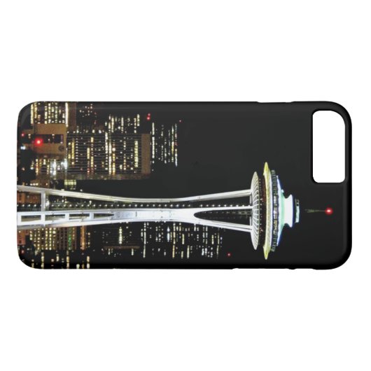 宇宙の針との夜のシアトルのスカイライン、 Case-Mate iPhoneケース (裏面(横))