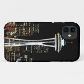 宇宙の針との夜のシアトルのスカイライン、 Case-Mate iPhoneケース (裏面(横))