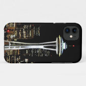 宇宙の針との夜のシアトルのスカイライン、 Case-Mate iPhoneケース (裏面(横))