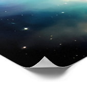 宇宙の銀河の星雲の紫のイベント ポスター (角)
