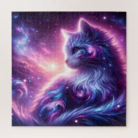 宇宙の銀河神秘的な猫の天体 ジグソーパズル (縦)