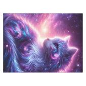 宇宙の銀河神秘的な猫の天体 テーブルクロス (正面(横))