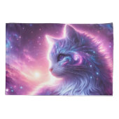 宇宙の銀河神秘的な猫の天体 枕カバー (裏面)