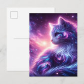 宇宙の銀河神秘的な猫の天体 案内ポストカード (正面/裏面)