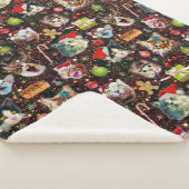 宇宙の銀河系のクリスマス猫はおもしろいな休日を主演します シェルパブランケット (3/4)