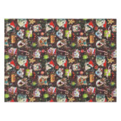 宇宙の銀河系のクリスマス猫はおもしろいな休日を主演します テーブルクロス (正面(横))