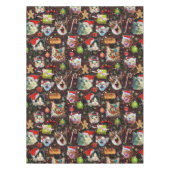 宇宙の銀河系のクリスマス猫はおもしろいな休日を主演します テーブルクロス (正面)