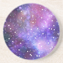 宇宙の銀河系は紫色のコーヒーコースターの芸術を主演します コースター