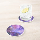 宇宙の銀河系は紫色のコーヒーコースターの芸術を主演します コースター (側面)