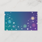 宇宙の銀河系ベビーシャワー推測ゲームの数 エンクロージャーカード (裏面)