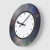 宇宙の銀河系、星および星雲の天文学 ラージ壁時計 (傾斜)