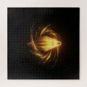 宇宙の闇の中で輝くエネルギーの精神 ジグソーパズル (横)