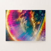 宇宙の雲に虹の光が輝く ジグソーパズル (横)