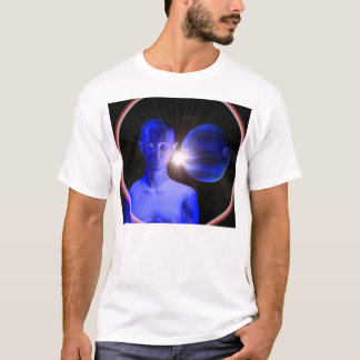 宇宙の青い女性 Tシャツ