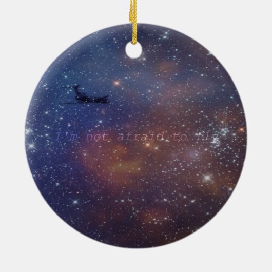 宇宙の飛行機のオーナメント セラミックオーナメント (裏面)