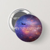 宇宙の飛行機ボタン 缶バッジ (正面&裏面)
