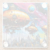 宇宙の飛行船 ガラスコースター (裏面)