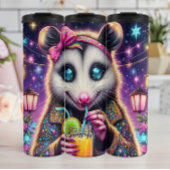 宇宙の飲み物を楽しむGroovy Opossum タンブラー