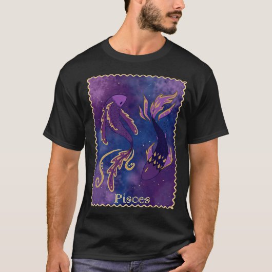 宇宙の魚座 Tシャツ (正面)