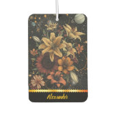 宇宙の鮮やか花の宇宙の花束 カーエアーフレッシュナー (正面)