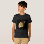 宇宙の黄惑星3dイラストレーション tシャツ (正面フル)
