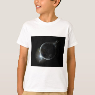 宇宙の黒い惑星3dイラストレーション tシャツ