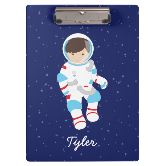 宇宙の黒毛宇宙飛行士 クリップボード (正面)