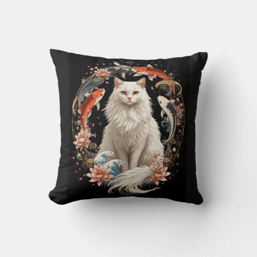 宇宙の黒猫 クッション (正面)