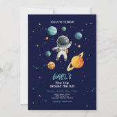 宇宙の1歳誕生日パーティー 太陽を一周した最初の旅 招待状 (正面)