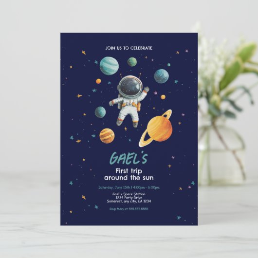 宇宙の1歳誕生日パーティー 太陽を一周した最初の旅 招待状 (スタンド正面)