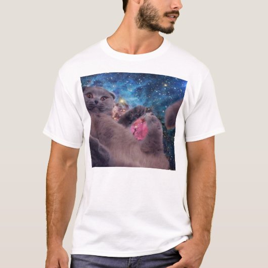 宇宙のDerpメガ猫 Tシャツ (正面)