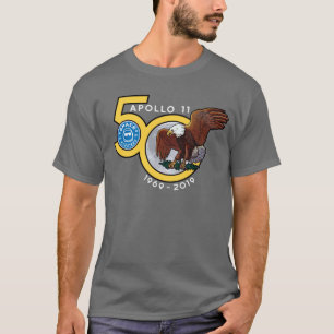 宇宙のHipsters®の男性アポロ50 Tシャツ