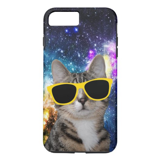 宇宙のiPhone 7のプラスの場合の猫 Case-Mate iPhoneケース (裏面)