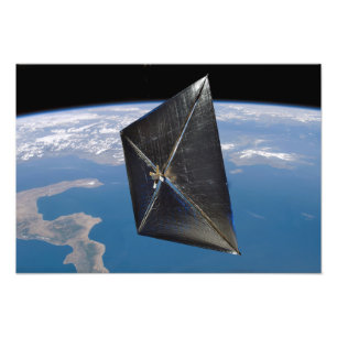 宇宙のNanoSail-Dの芸術家の概念 フォトプリント