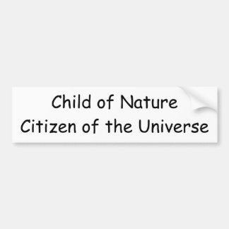 宇宙のNatureCitizenの子供 バンパーステッカー