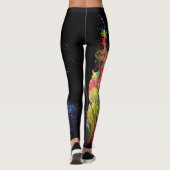 宇宙のStardustのカラフルでミニマルな女性 レギンス (裏面)