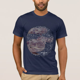 宇宙のTシャツのコククジラ-文字をカスタマイズ Tシャツ