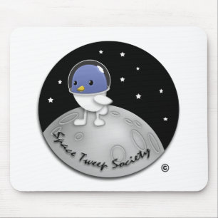 宇宙のTweepのロゴのマウスパッド マウスパッド