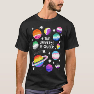 宇宙はクィアな惑星のレインボー LGBT Tシャツ