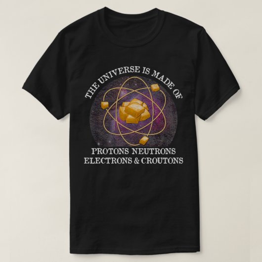 宇宙はクルトンのヴィンテージでおもしろい作る Tシャツ (デザイン正面)
