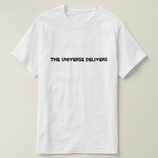 宇宙はティーを渡します Tシャツ (デザイン正面)