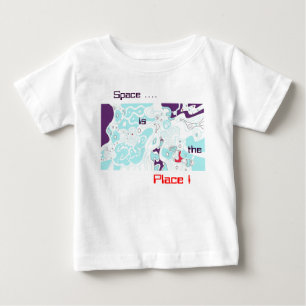 宇宙はプレイス!抽象芸術Tシャツ ベビーTシャツ