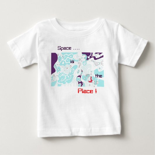 宇宙はプレイス！抽象芸術Tシャツ ベビーTシャツ (正面)