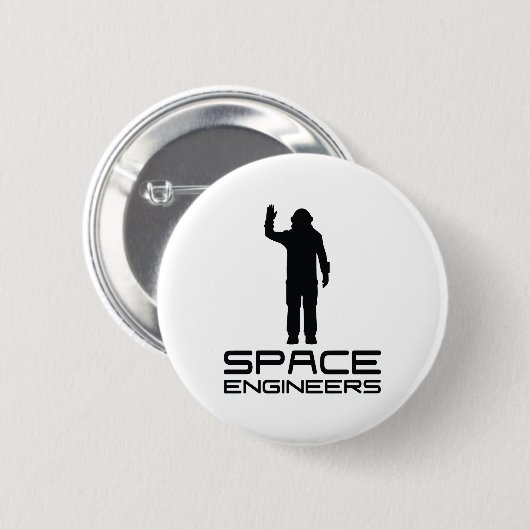 宇宙はボタンの白のあたりで設計します 缶バッジ (正面&裏面)