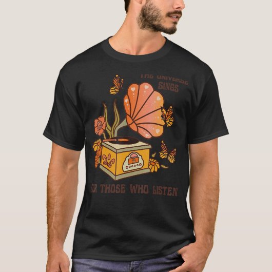 宇宙はレトロ者の為に歌聞う Tシャツ (正面)