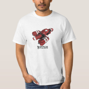 宇宙は人のTシャツ-赤い船--を設計します Tシャツ