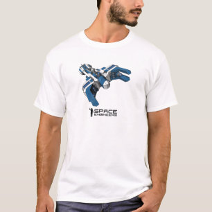 宇宙は人のTシャツ-青い船--を設計します Tシャツ