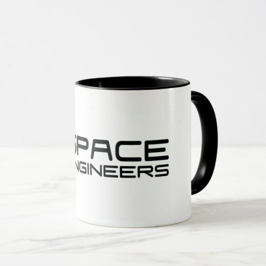 宇宙は信号器の白いマグSEのロゴを設計します マグカップ (正面右)