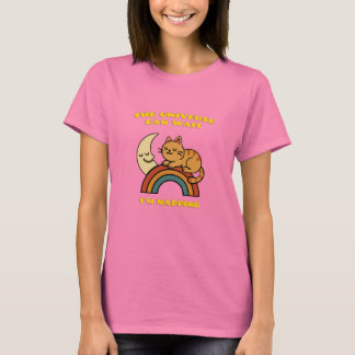 宇宙は待っていればいい、私は昼寝中 かわいい猫 Tシャツ